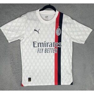 Puma Soccer Jersey AC Milan Away 2023/2024 Mens Medium White Serie A Futbol EUC